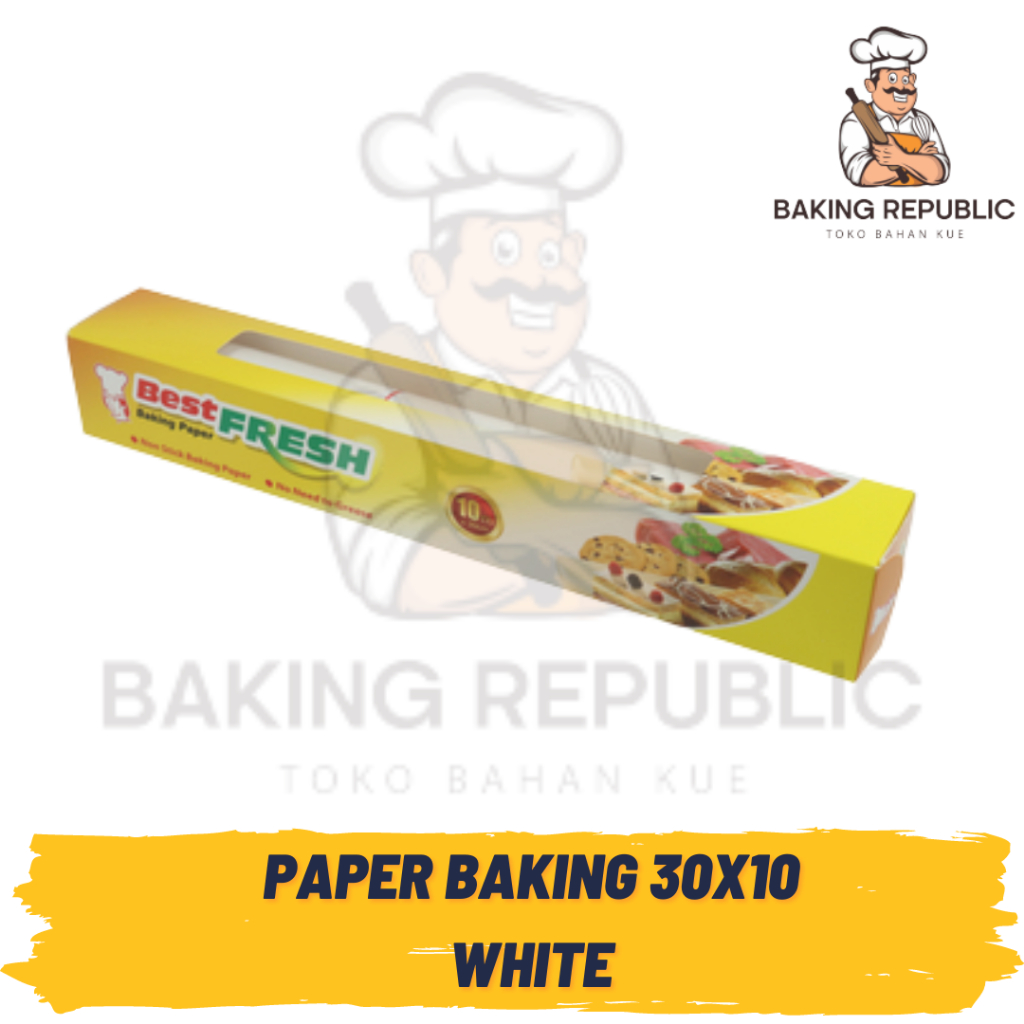BEST FRESH | BAKING PAPER KOTAK WHITE | SIZE 30 X 10 | BAKING PAPER PUTIH