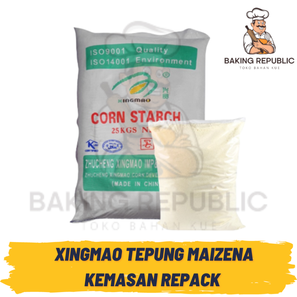 

TEPUNG MAIZENA XINGMAO | 1KG | KEMASAN REPACK | TEPUNG XINGMAO ORIGINAL 100%