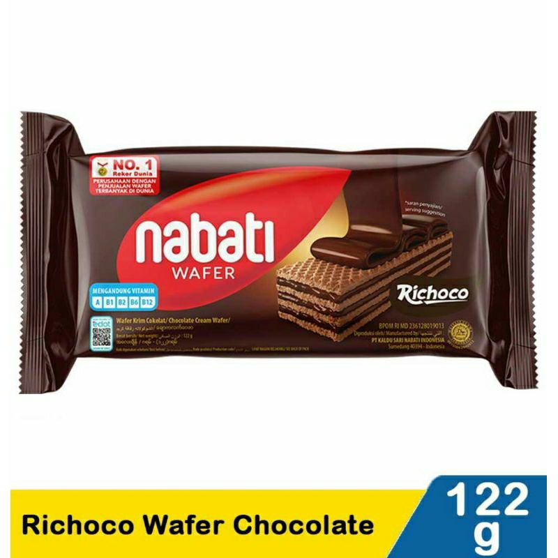 

Nabati Wafer Krim Cokelat Krim Keju 110g