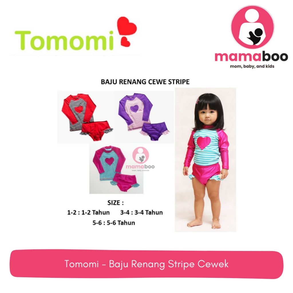 Tomomi - Baju Renang Stripe Cewek
