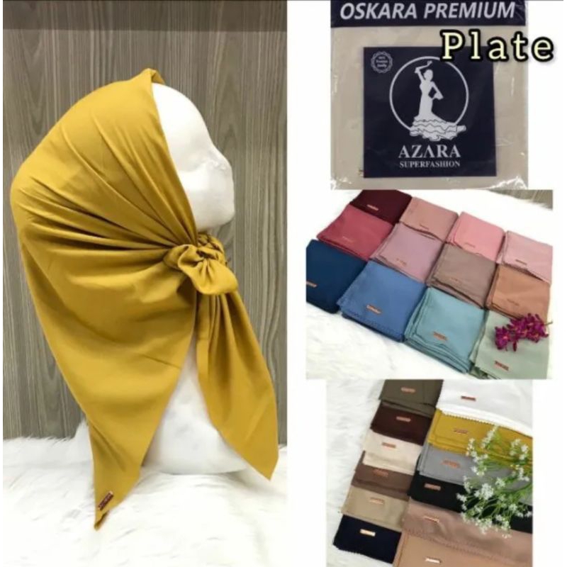 Azara Oskara Premium Polos/Azara/Azara Polos/Azara logo metal/aqilla scarves/helvi_akmalasari