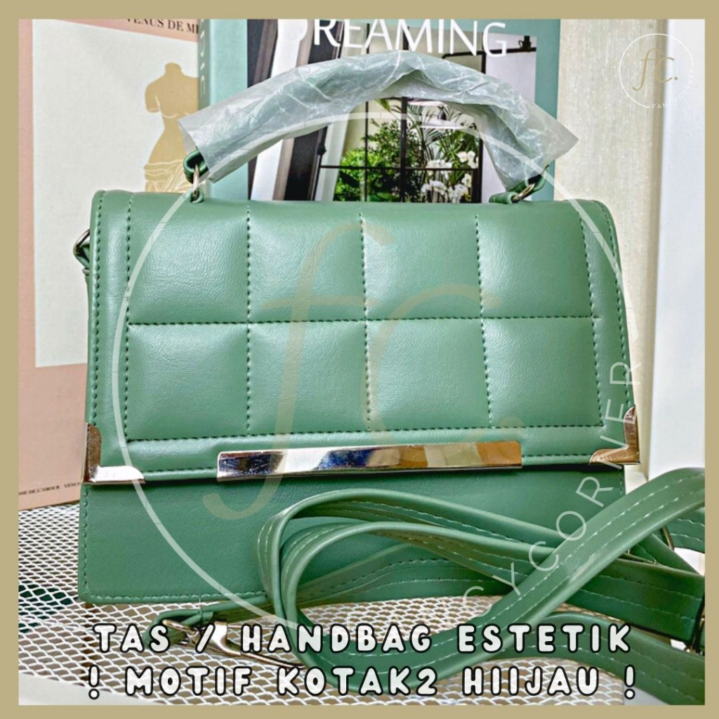 Sling Bag / Leather Handbag Sleek Elegant Tas Jinjing Selempang Korea Kulit Sintetis Branded Polos O