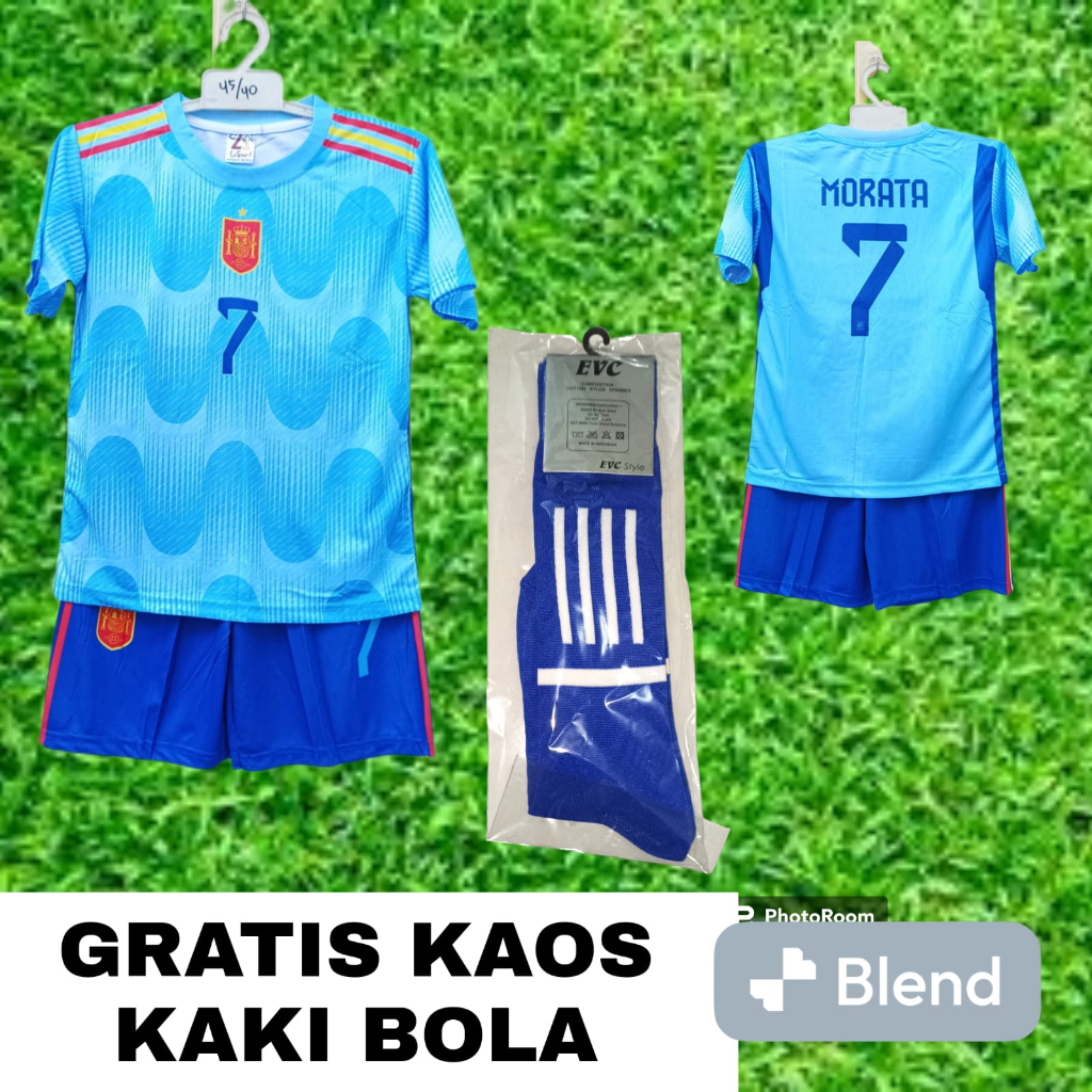 Setelan Bola Anak Spanyol / Jersey Anak Spanyol / Kids Set Spain Jersey / Kids Jersey Spanyol