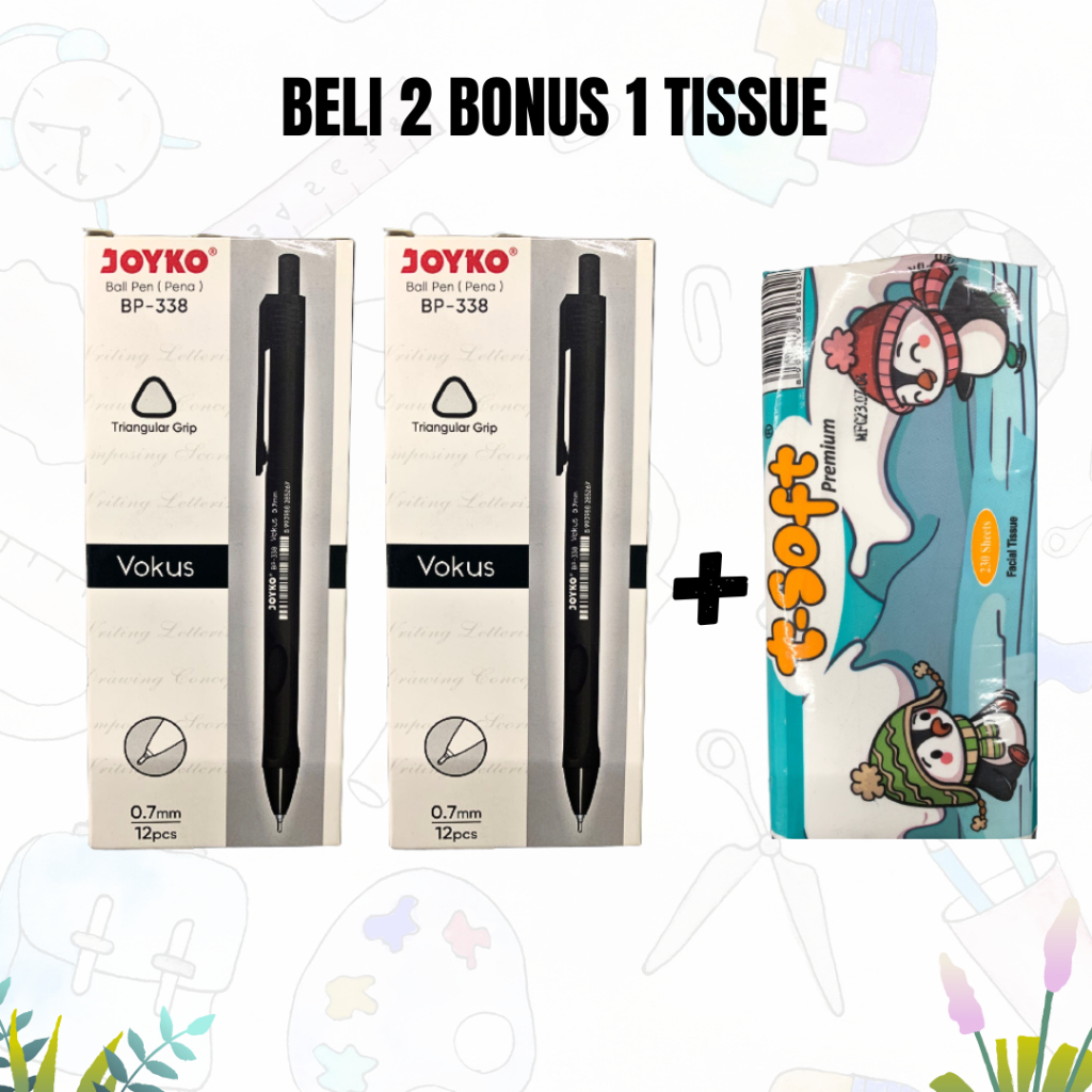 

BALL PEN BP-338 VOKUS JOYKO ( 2 PACK) BONUS TISSUE !!!!