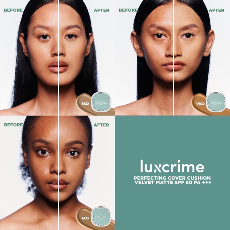 Luxcrime Perfecting Cover Cushion - Velvet Matte SPF 50 PA +++