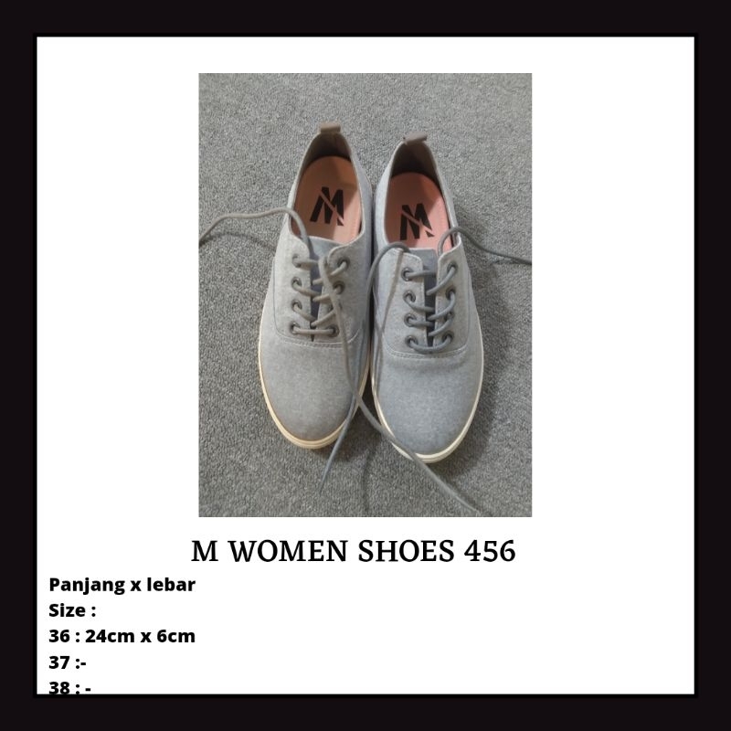 M Women Shoes 456 #SEPATU WANITA #SEPATU BRANDED #SEPATU SLIP ON #LOW DAMAGED