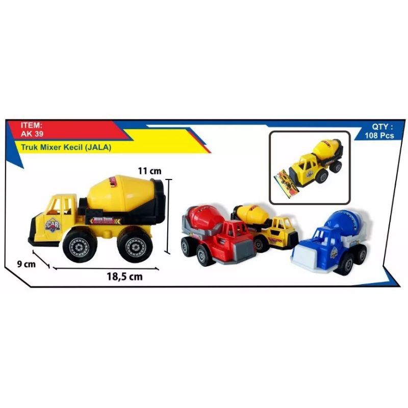 Mainan mobil molen / mainan truk molen / mainan mobil mixer