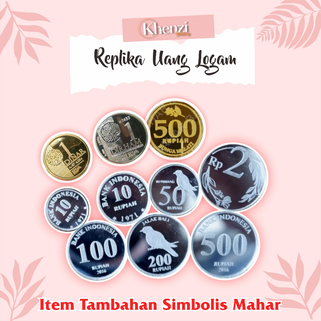 "MH2 Replika Uang koin akrilik untuk simbolis mahar    "