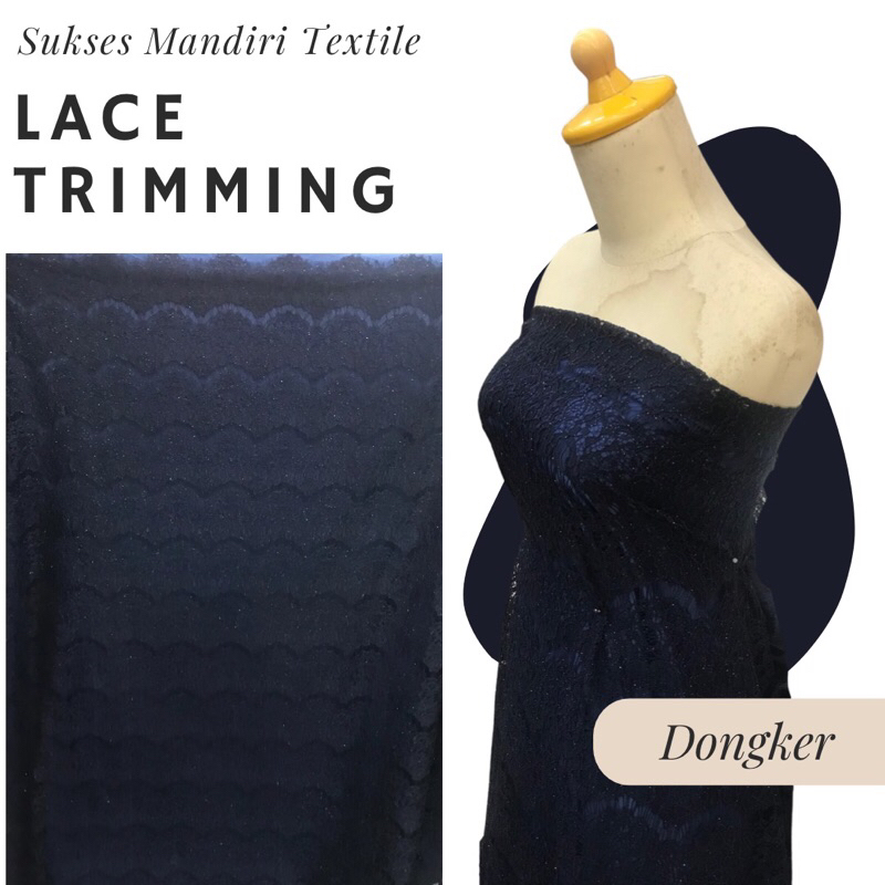 Brokat Lace trimming/ Lace pinggiran/ Lace renda trimming Renda Meteran / Kain Renda / Renda Brokat 