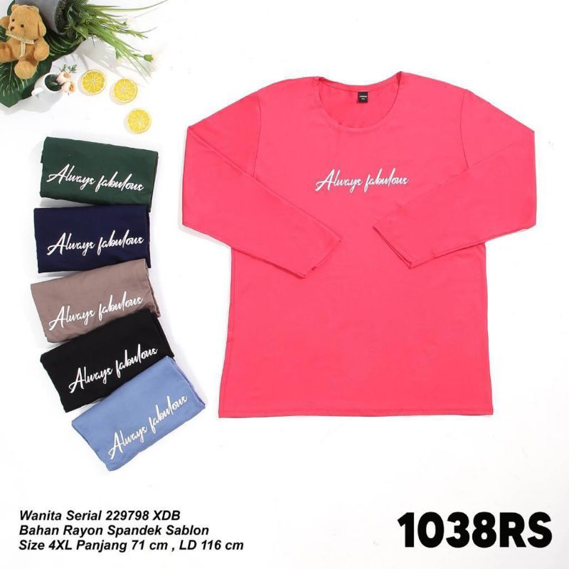 KAOS WANITA LENGAN PANJANG LEMONE UKURAN SUPER JUMBO 4XL,5XL TERMURAH