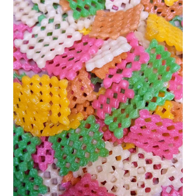 

Kerupuk Mentah Jaring Warna Warni 250gr