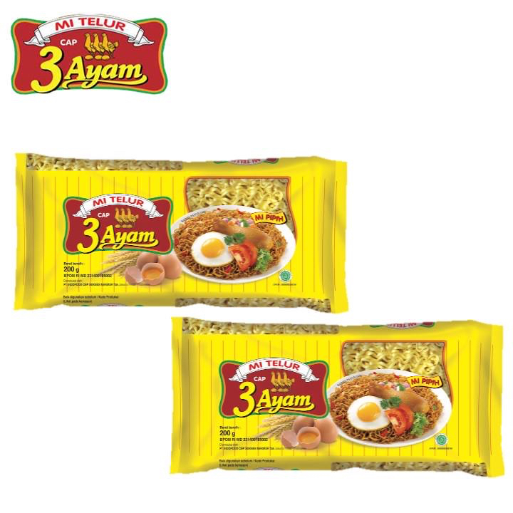 

3 Ayam Mie Telor Super Kuning 200g - 2pcs