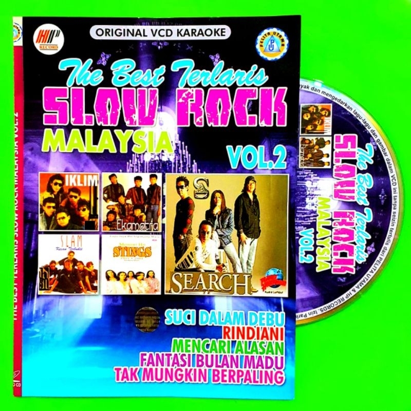 VCD ORIGINAL VIDEO MUSIK LAGU SLOW ROCK MALAYSIA TERLARIS BISA KARAOKE