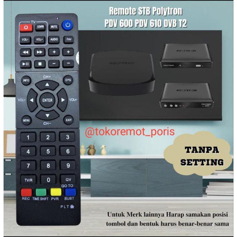 REMOT STB POLYTRON PDV 600 PDV 610 DVB T-2 FREE BUBBLE WRAP