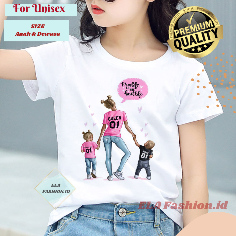 Kaos Couple Ibu Dan Anak Family Keluarga Perempuan Anak Laki-laki 02
