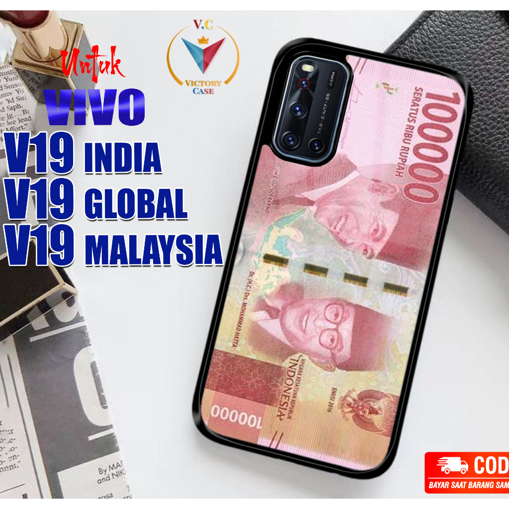 Case Vivo V19 India V19 Global V19 Malaysia Victory Case Motif [ UANG ] Case Hp Glossy Casing Hardca