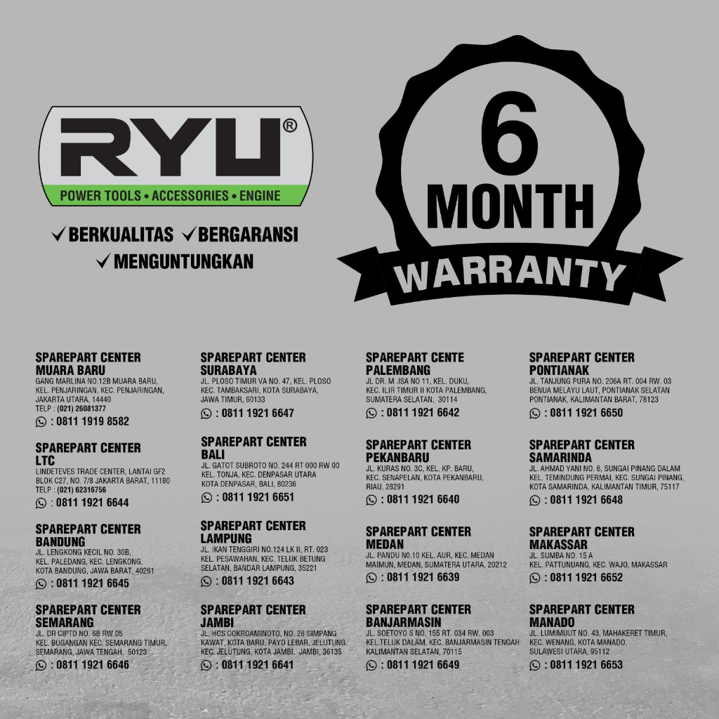 Shp1 RYU Mesin Gerinda Tangan Gurinda Tangan Listrik 4 Inch RSG 100-3 Grenda Mesin Gerinda Gergaji