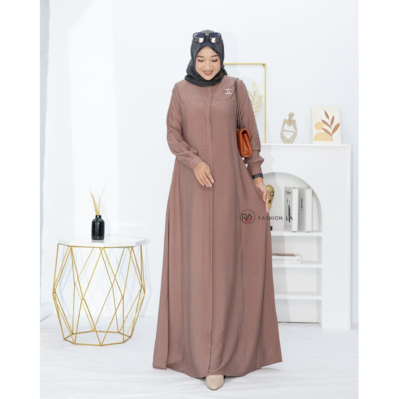 Dress Gamis Bahan Cey Crinkle Airflow Premium model lurus cantik | Dress Maryam Bahan : Cey Crinkle Airflow