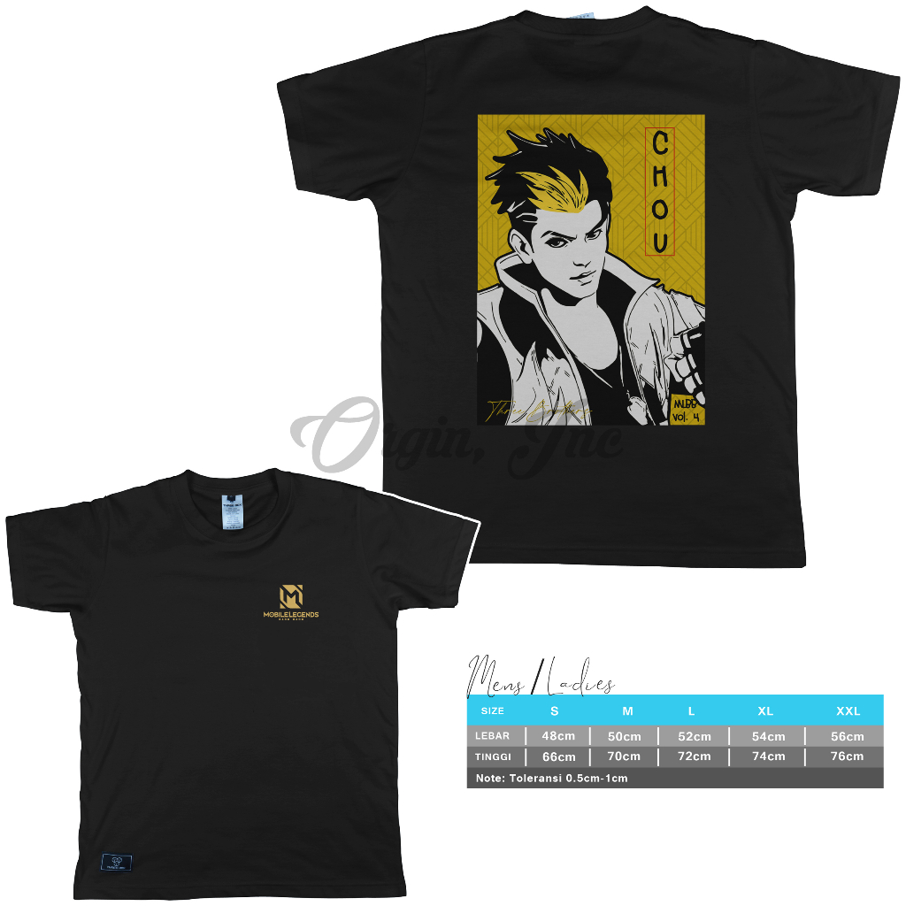 kaos game mobile hero legend chou revamp 2023 100% cotton combed 24s