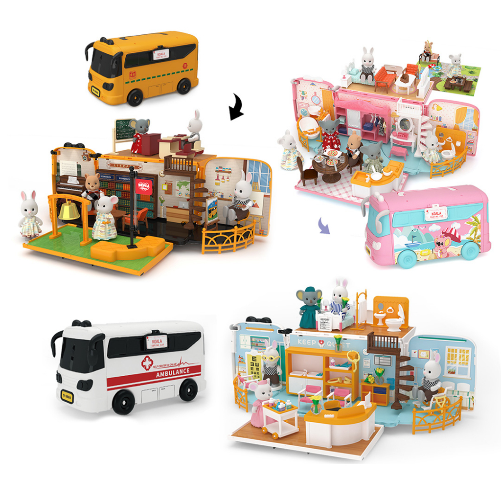 Koala Diary Bus Large - Koala Bus Tour - koala Ambulance - Koala School Bus - Koala Doll House Bus s