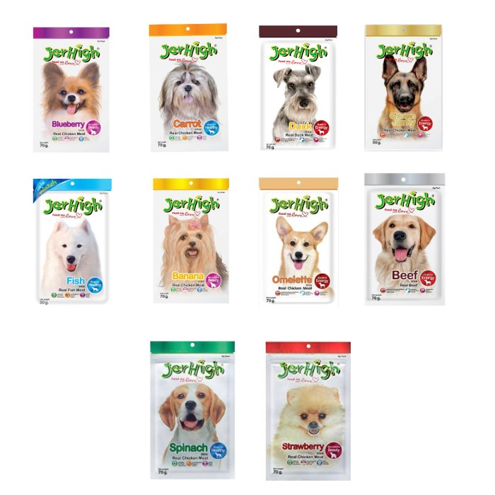 JERHIGH 70 gr ALL VARIAN / SNACK ANJING - CEMILAN ANJING JERHIGH - DOG SNACK JERHIGH MURAH