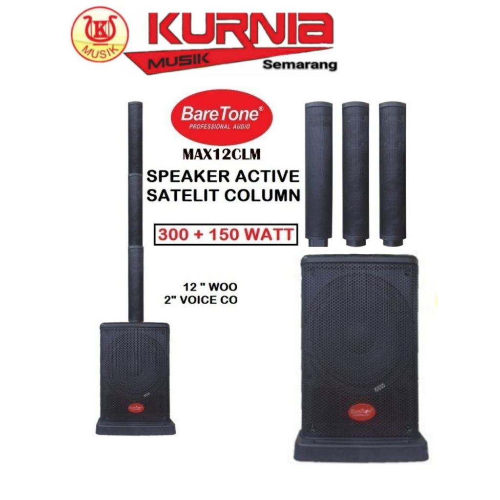 BARETONE MAX 12 CLM - Speaker Aktif Satelite 12 inchi Bluetooth