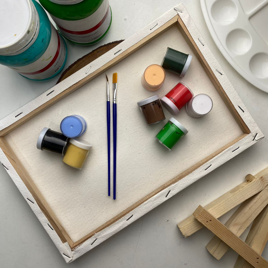 

RK Paint By Number Kit (Country) l DIY Paint by Number KIT l Canvas Lukisan 20 x 20 cm ( yemen india