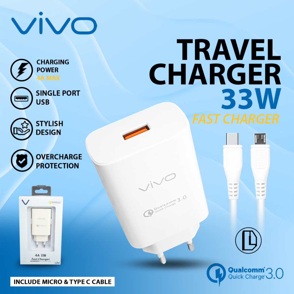 Charger Vivo 33 Watt Fast Charging