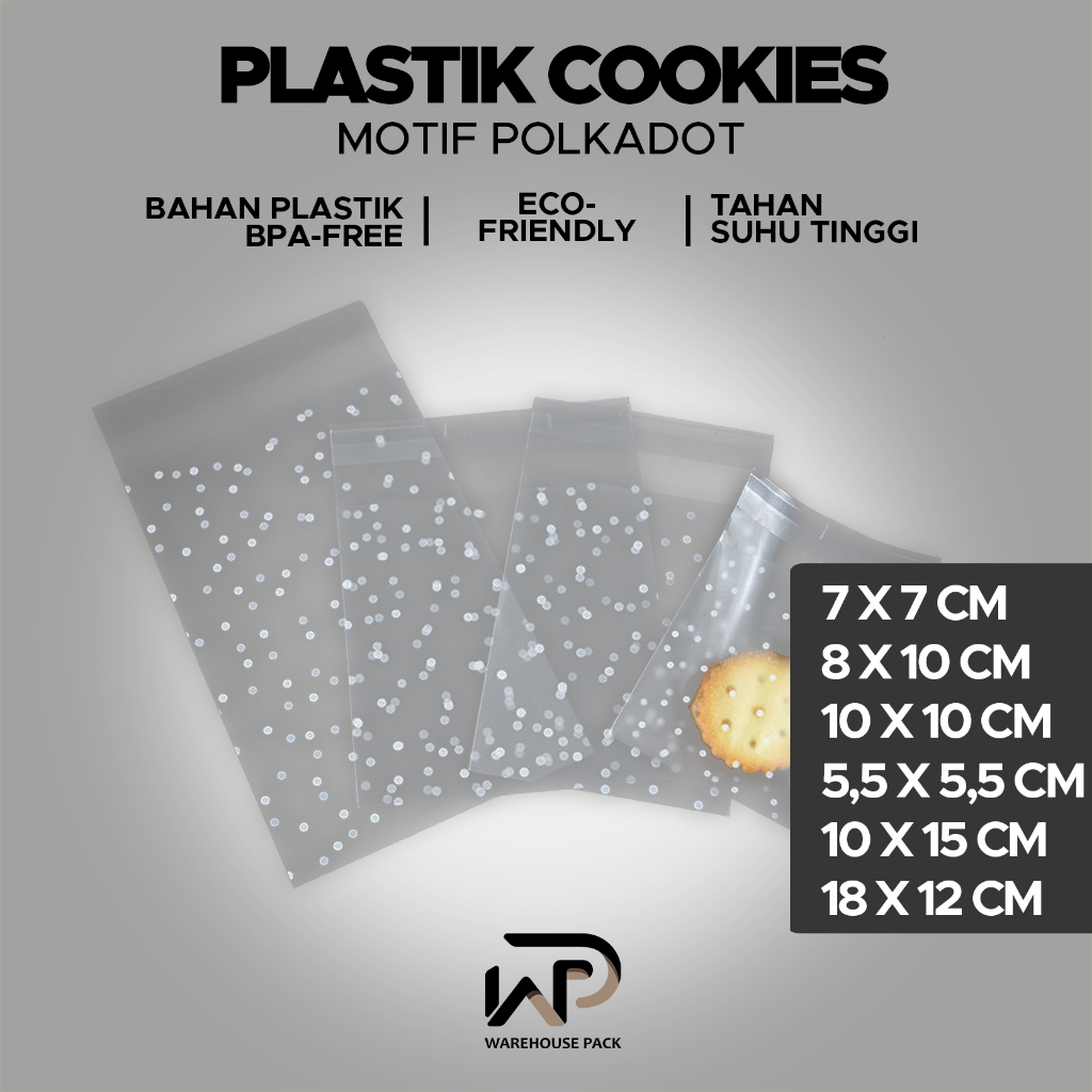 ( 10 PCS ) Plastik Cookies Polkadot | Plastik Unik Motif Lucu | Plastik Cookies Baking Kue  | Plasti