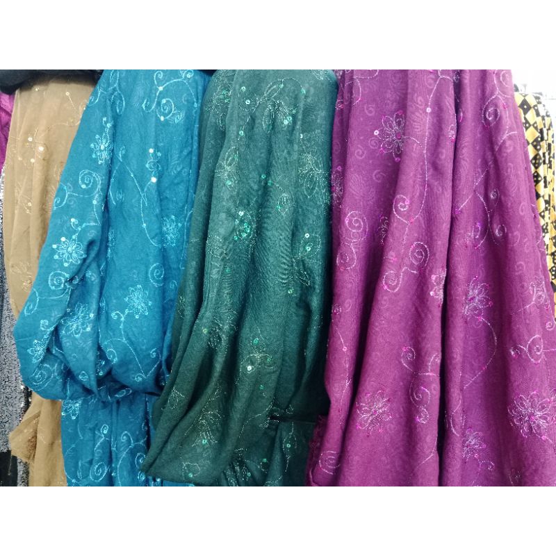 bahan kain double hycon bordir