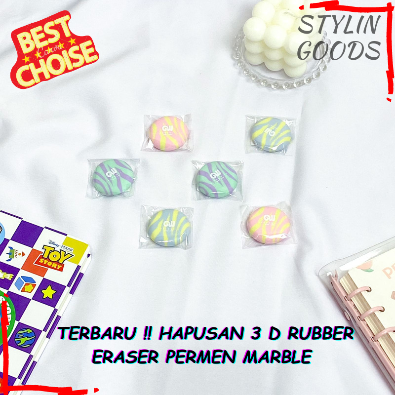 

TERBARU PENGHAPUS KARET PERMEN MARBLE BULAT 04678 / ISI 1 HAPUSAN / SETIP / KARET APUS BULET MERBLE TERBARU PERLENGKAPAN ALAT TULIS LUCU BISA COD