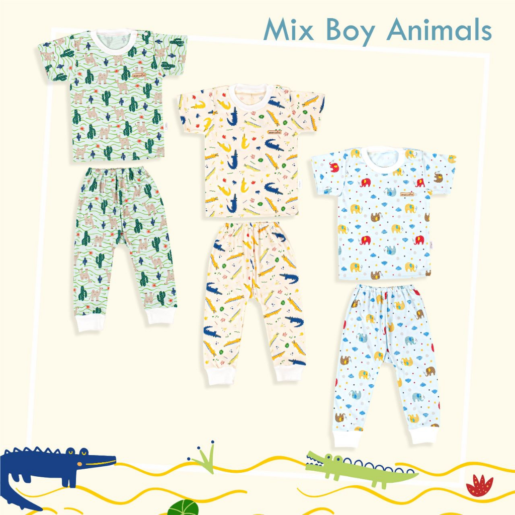 SETELAN OBLONG PENDEK PANJANG BABY CHIYO/ BABY CHIYO ANIMAL SERRIES