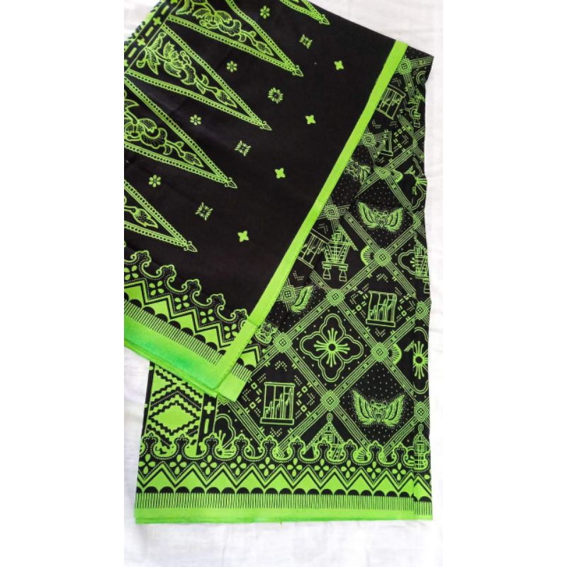 BAHAN BATIK BADUY,MOTIF ANGKLUNG HIJAU