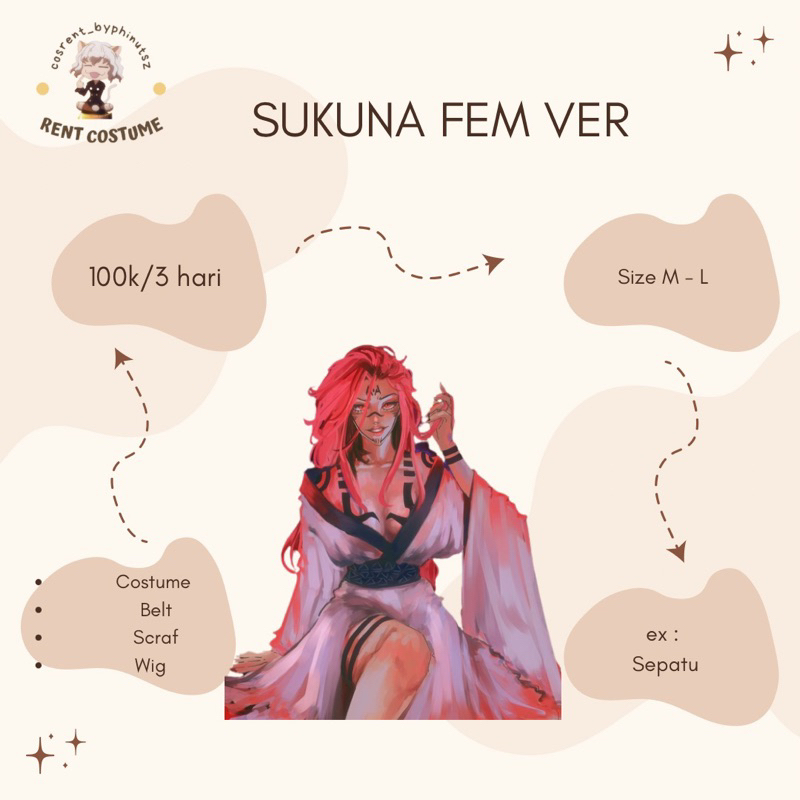 COSTUME SUKUNA + WIG