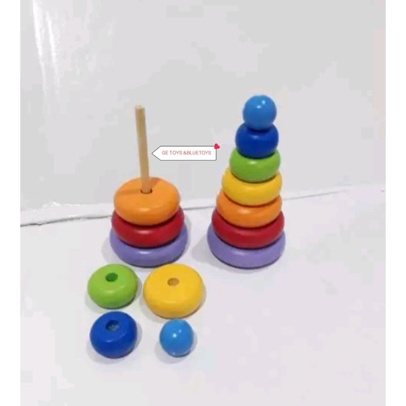 BLUETOYS MAINAN RING DONAT KAYU BESAR/ALAT TERAPI WICARA SPEECH DELAY