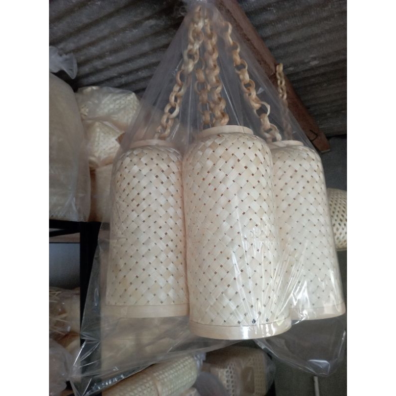 Kap Lampu Bambu | Kap Lampu Gantung | Lampu Hias | Lampu unik | Lampion | Lampu Unik | Anyaman Bambu