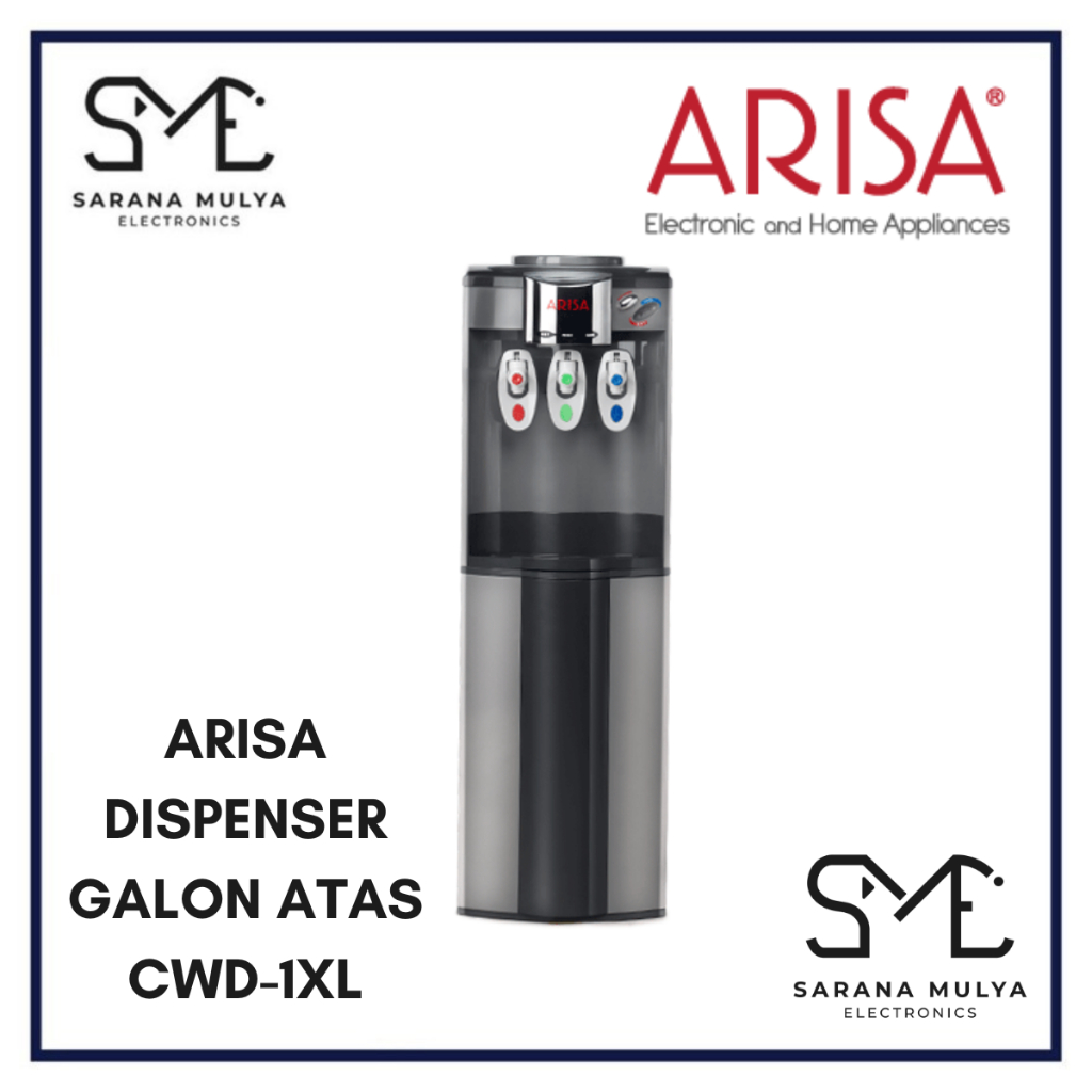 DISPENSER ARISA GALON ATAS 3 KERAN CWD-1XL - PANAS/NORMAL/DINGIN GALON ATAS