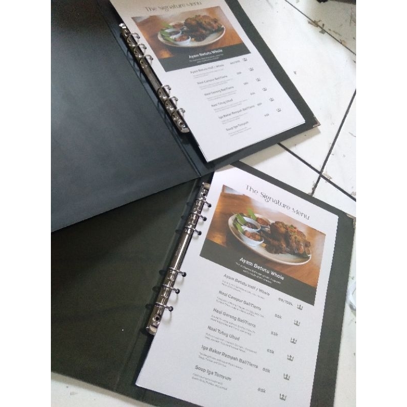 

buku menu restoran cafe
