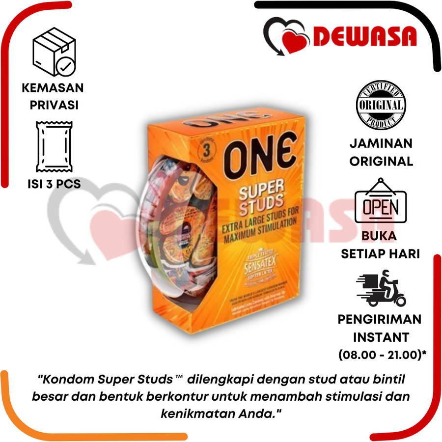 ONE® Kondom Super Studs - 3 Pcs