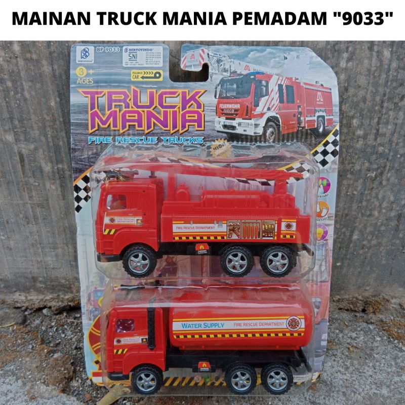 MAINAN TRUCK MANIA PEMADAM "9033" - MOBIL TRUCK ANAK PLASTIK