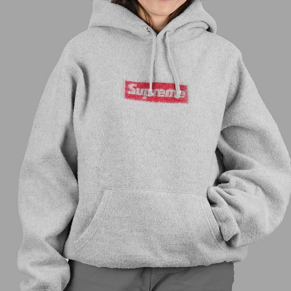 Supreme Inside Out Box Logo Heather Grey Hoodie