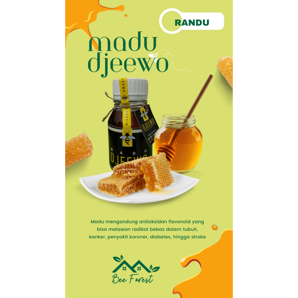 

Madu Djeewo - 100% madu murni dari nektar bunga Randu netto 350 gram