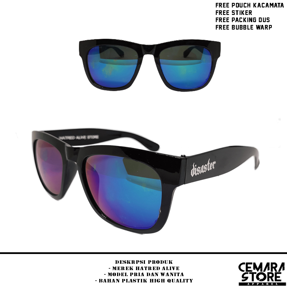 Kacamata Distro Clothing Local Brand Original HATRED ALIVE Sunglasses Eyewear Anti Silau Untuk Pria 