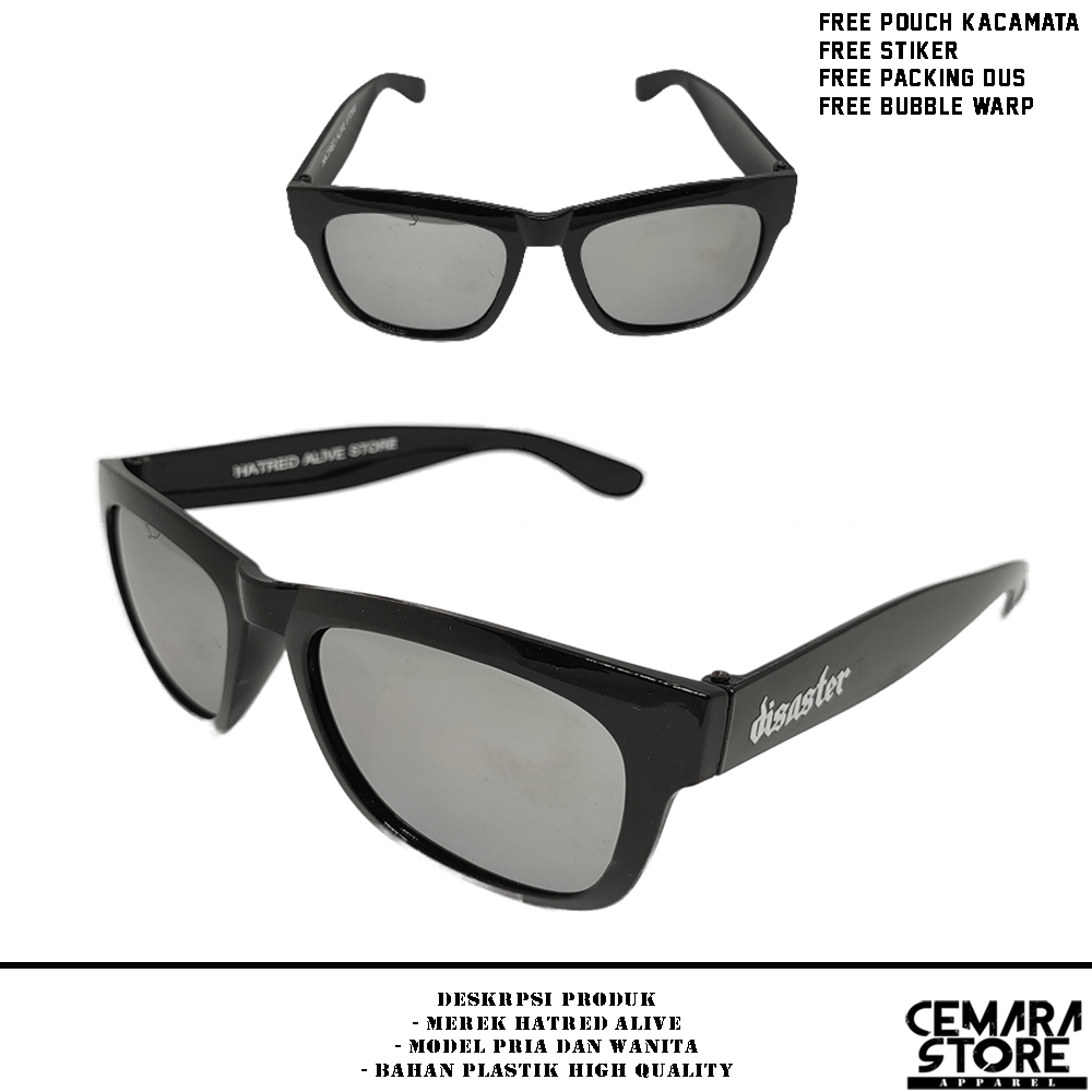 Kacamata Distro Clothing Local Brand Original HATRED ALIVE Sunglasses Eyewear Anti Silau Untuk Pria 
