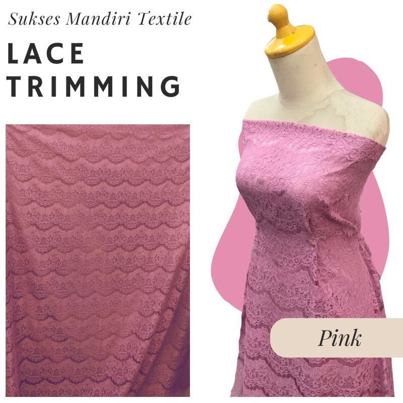 Brokat Lace trimming/ Lace pinggiran/ Lace renda trimming Renda Meteran / Kain Renda / Renda Brokat 