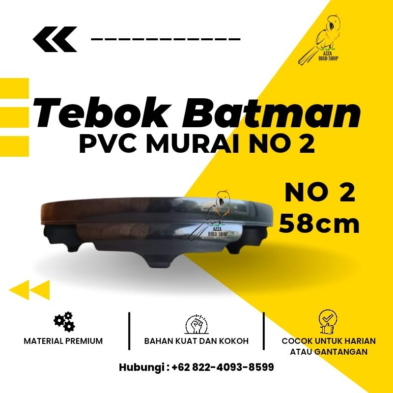 Tebok PVC Sangkar Kandang Murai PVC Batman Slim Flat