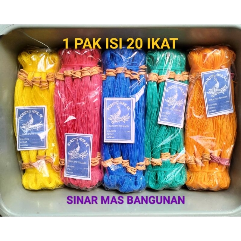 

tali tampar 1mm,tali tukang,benang timbang 1mm ,tali lato lato,tali latto latto,tali etek etek 1 pak isi 20,benang lato lato 1 pak isi 20 ikat