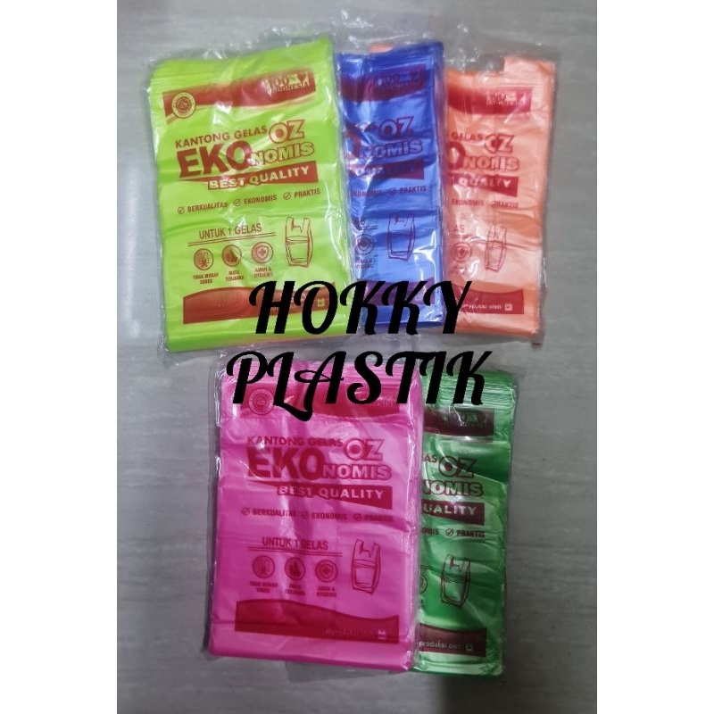 Kantong Plastik Gelas Cup Boba WARNA & BENING / Cup jus / Cup boba