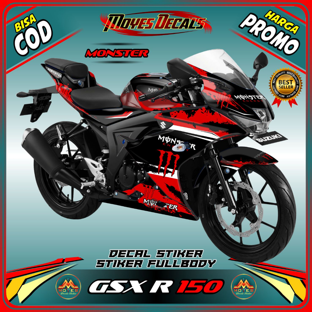 Decal GSX R150 Full Body - Stiker GSX R150 Full Body - Dekal GSX R150 Full Body Mons