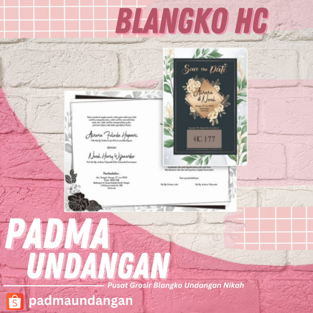 Blangko Undangan HC 177 | Pusat Grosir Blangko | Padma Undangan